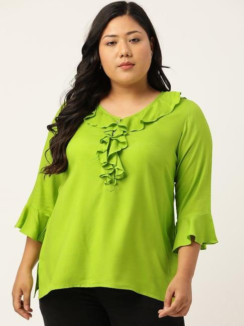 therebelinme green a-line top