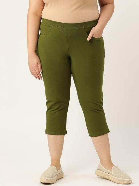 therebelinme green high rise capris