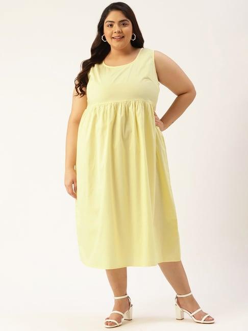 therebelinme lime cotton midi dress