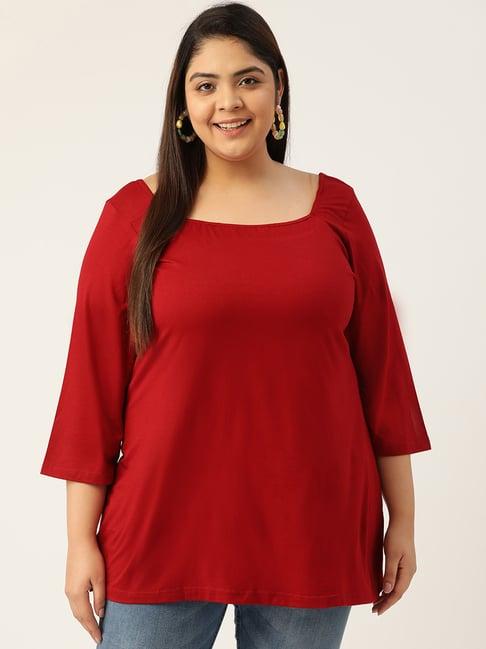 therebelinme maroon a-line top