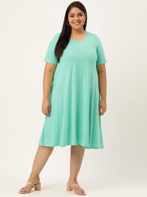 therebelinme mint green midi a line dress