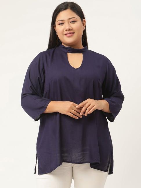 therebelinme navy a-line top