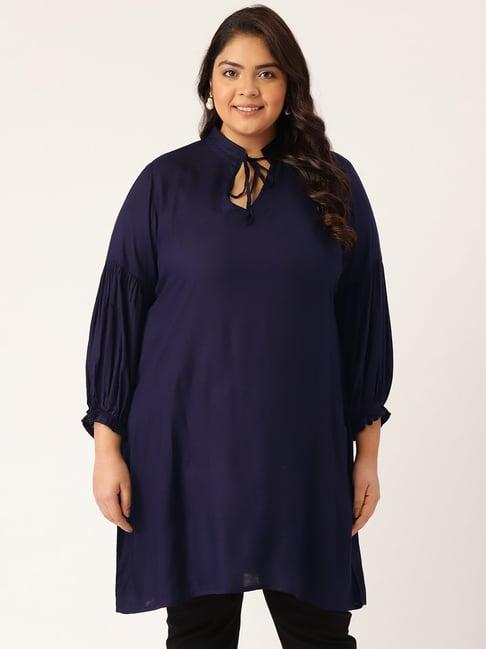 therebelinme navy a-line tunic