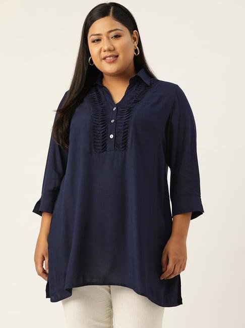 therebelinme navy a-line tunic