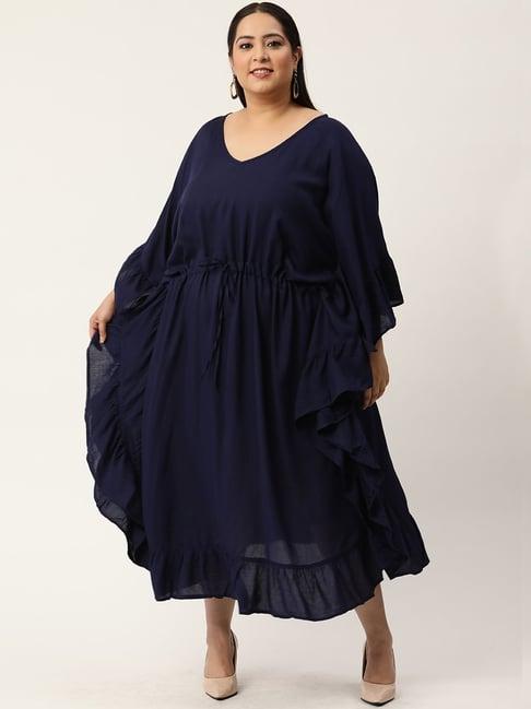 therebelinme navy kaftan dress