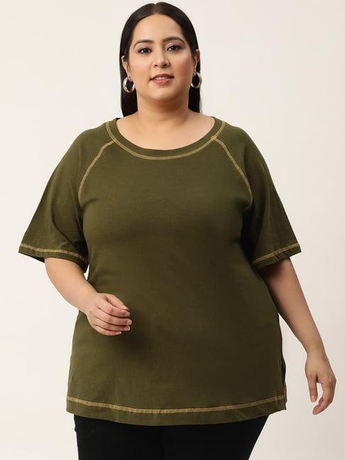 therebelinme olive cotton t-shirt