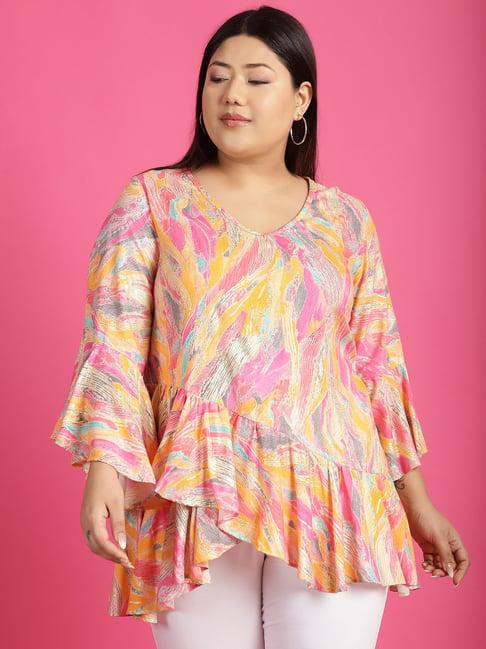 therebelinme pink floral print top