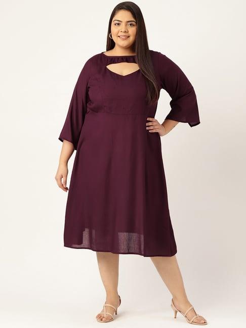 therebelinme plum midi dress