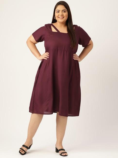 therebelinme plum midi dress