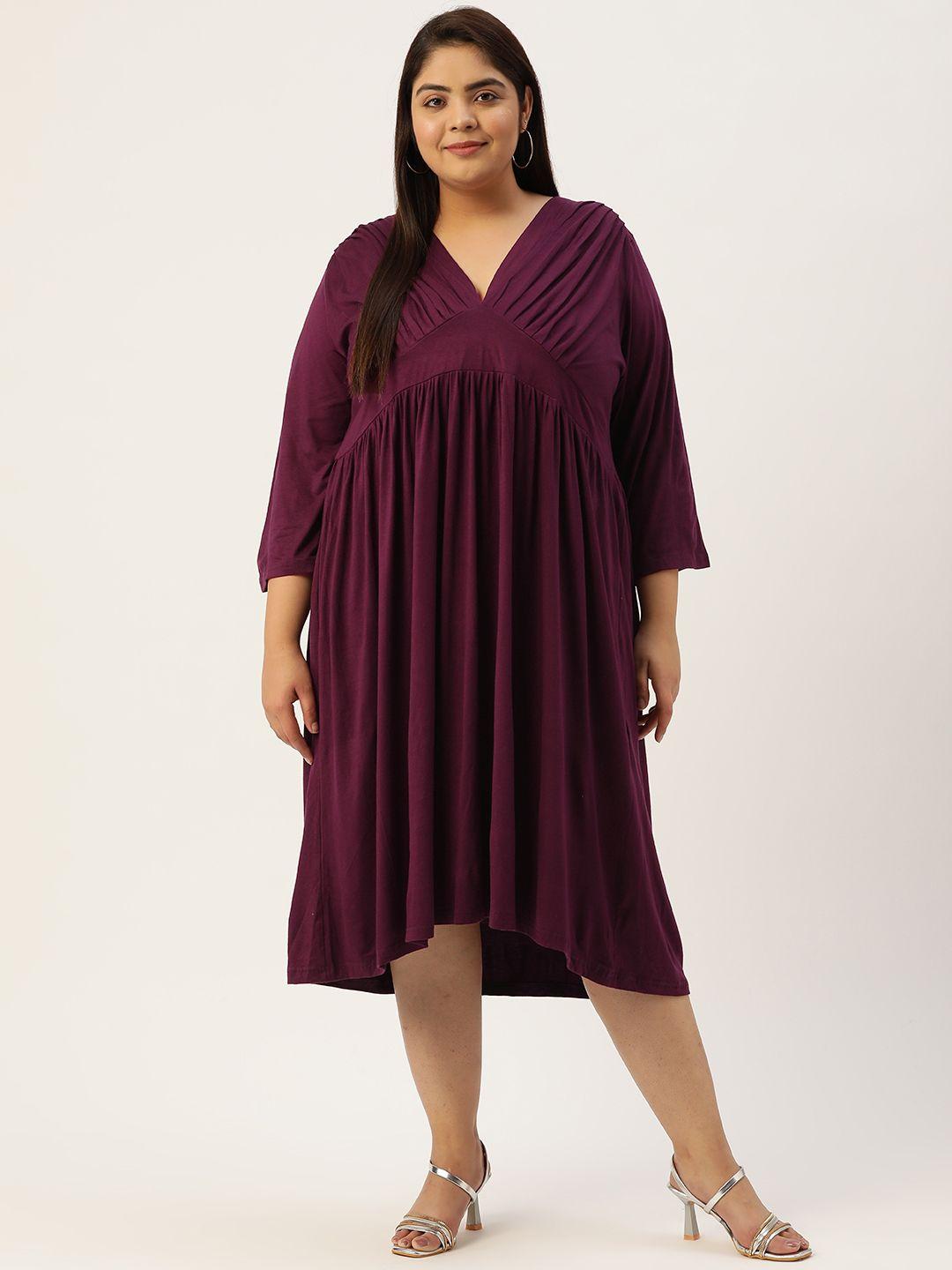 therebelinme plus size a-line midi dress