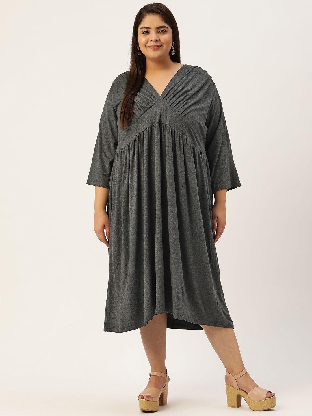 therebelinme plus size a-line midi dress