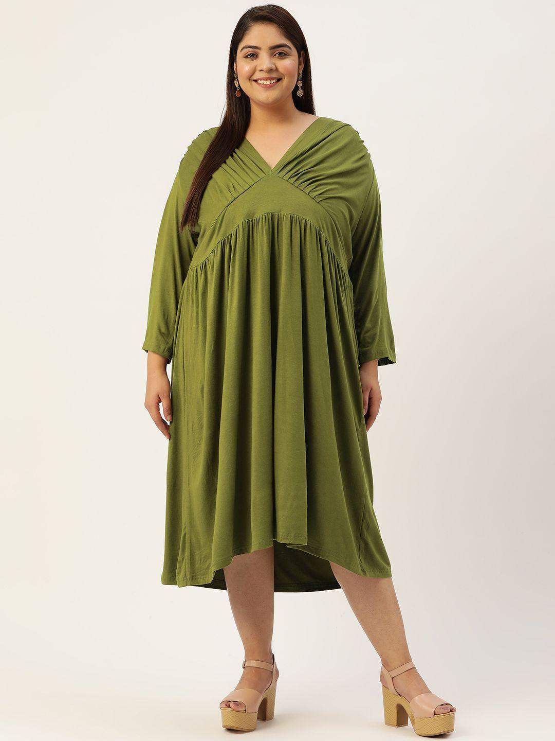 therebelinme plus size a-line midi dress