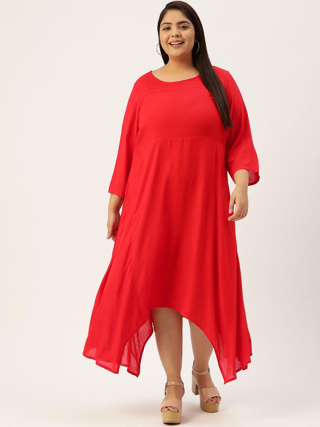 therebelinme plus size a-line midi dress