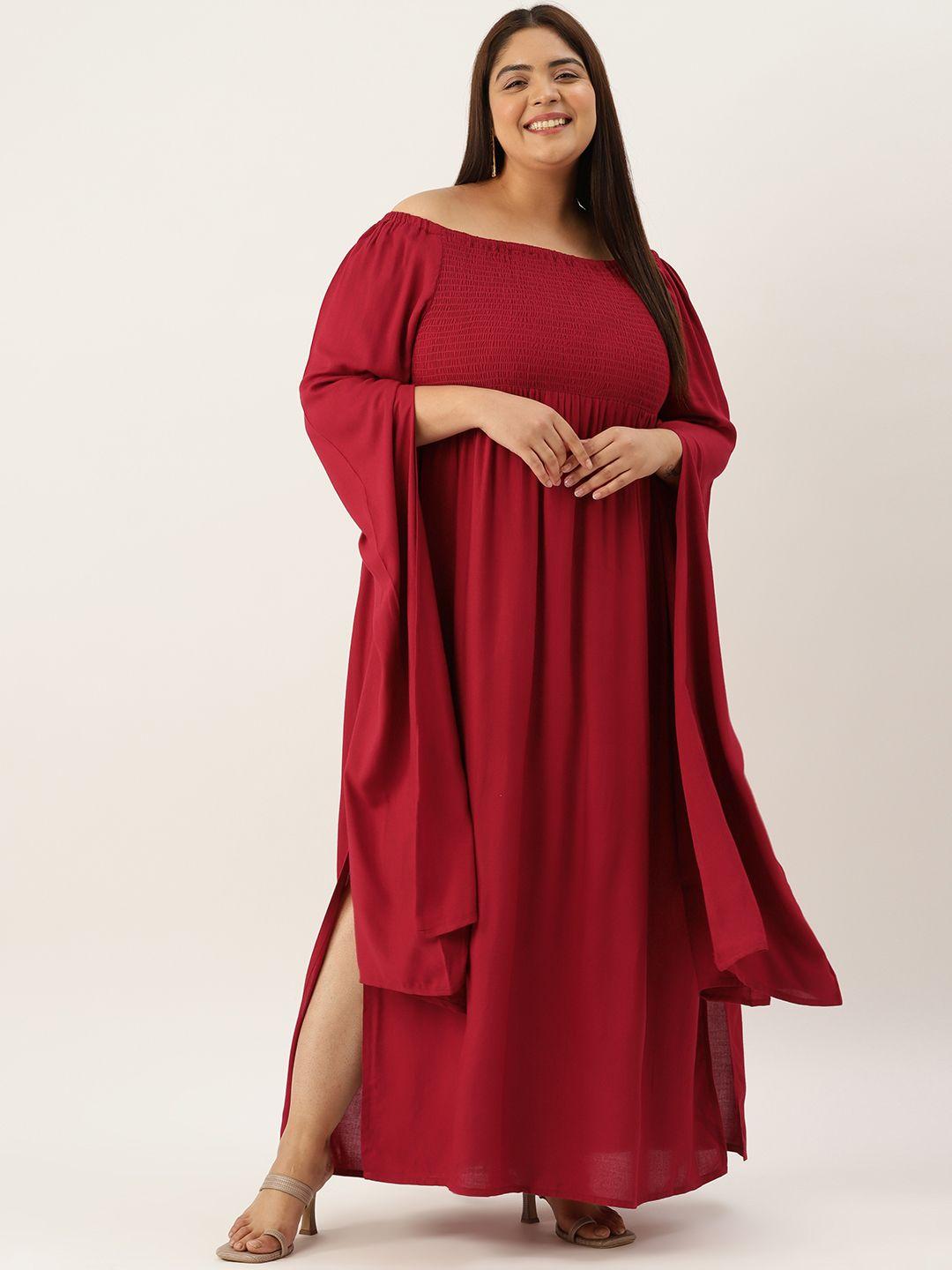 therebelinme plus size bell sleeve a-line maxi dress