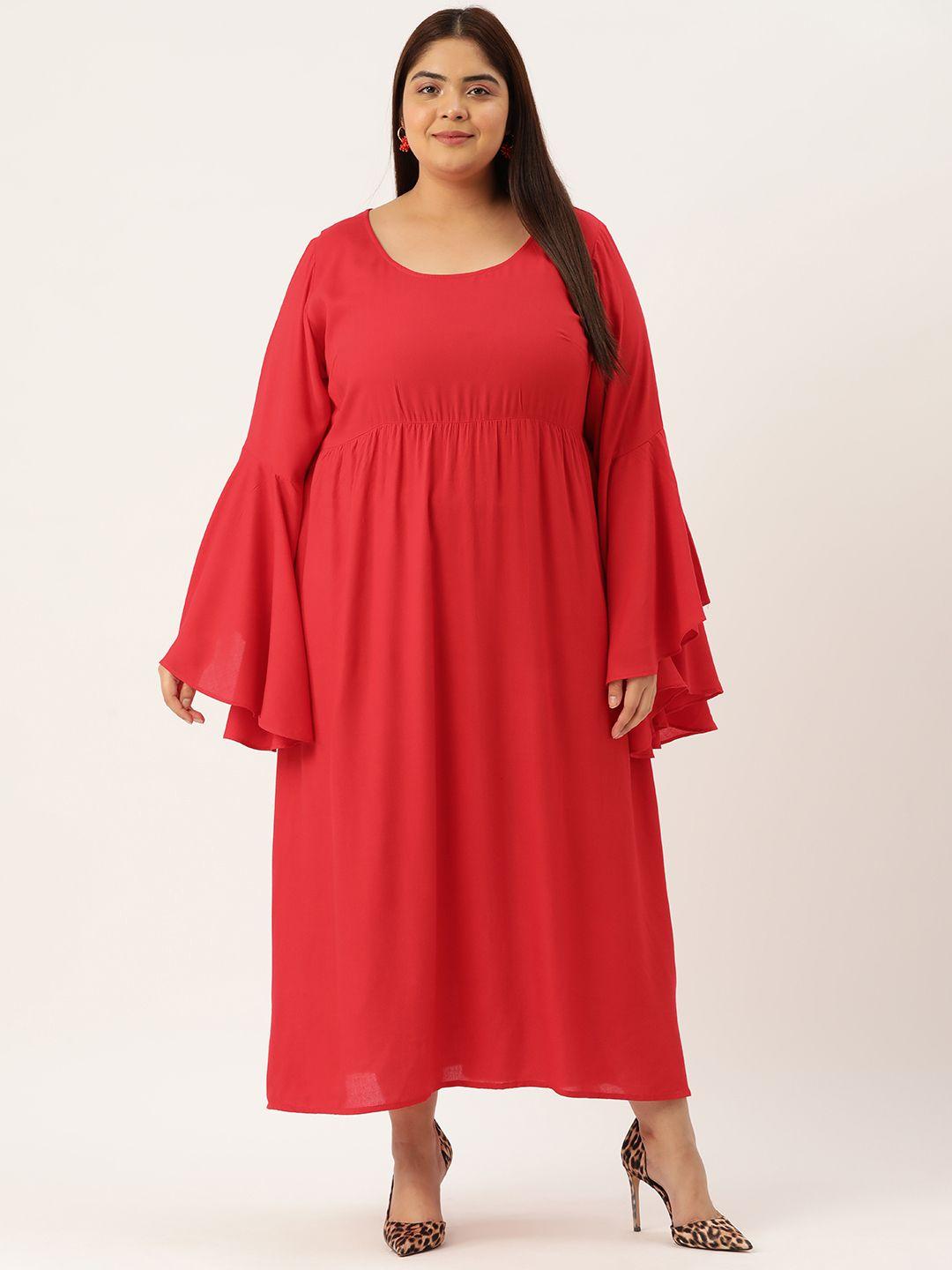 therebelinme plus size bell sleeves maxi dress