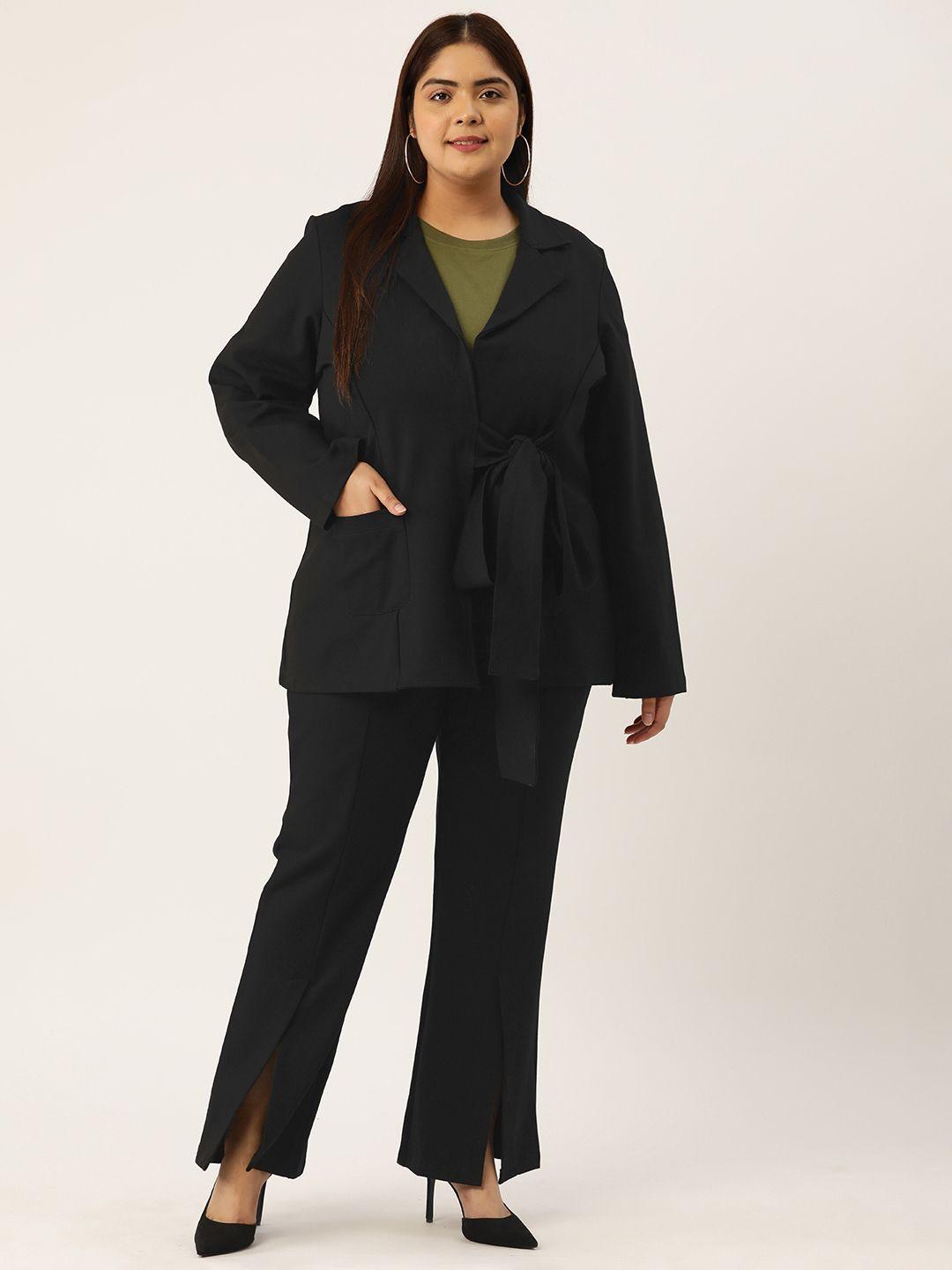 therebelinme plus size coat with trousers