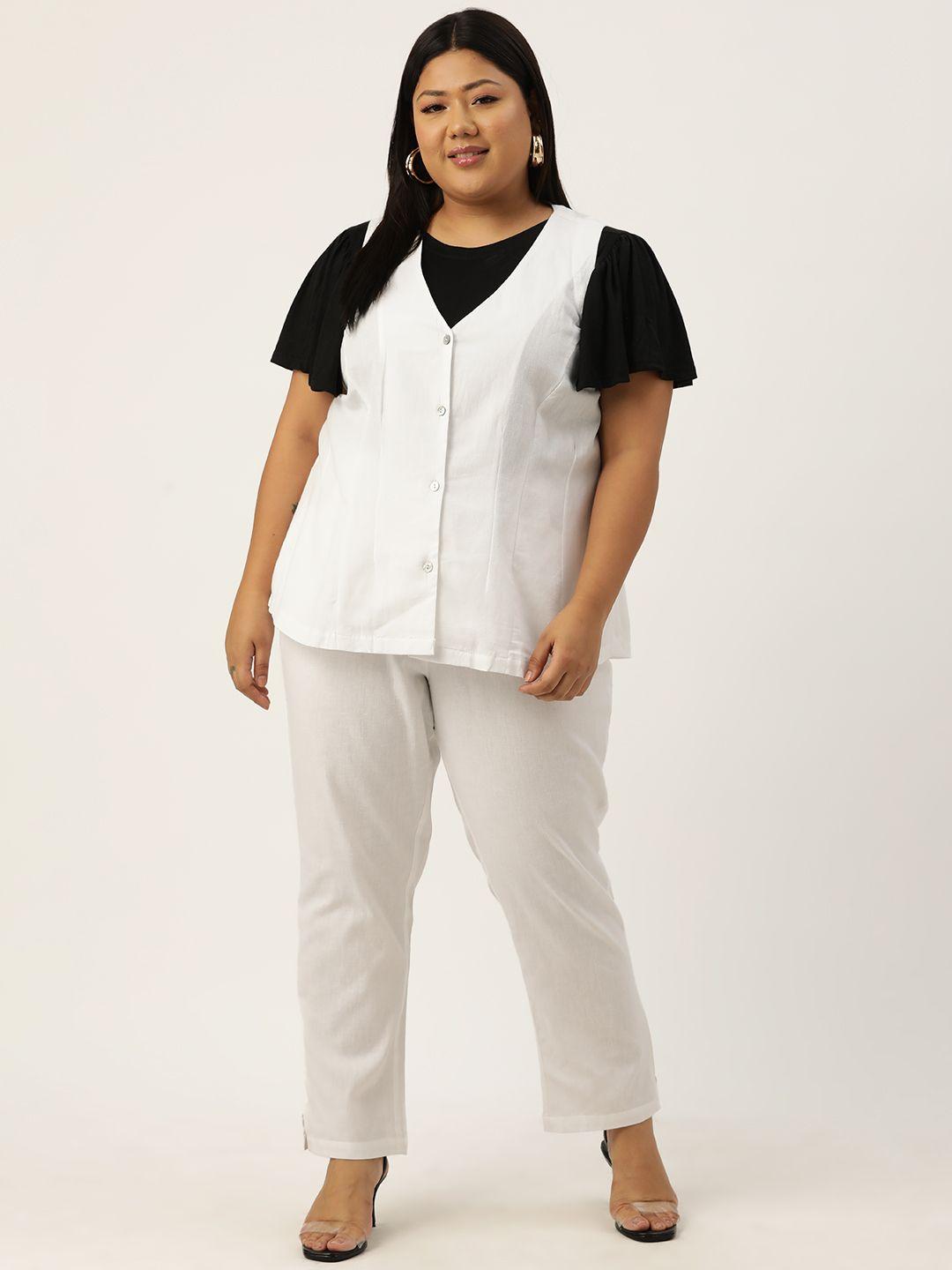 therebelinme plus size linen waistcoat with trousers