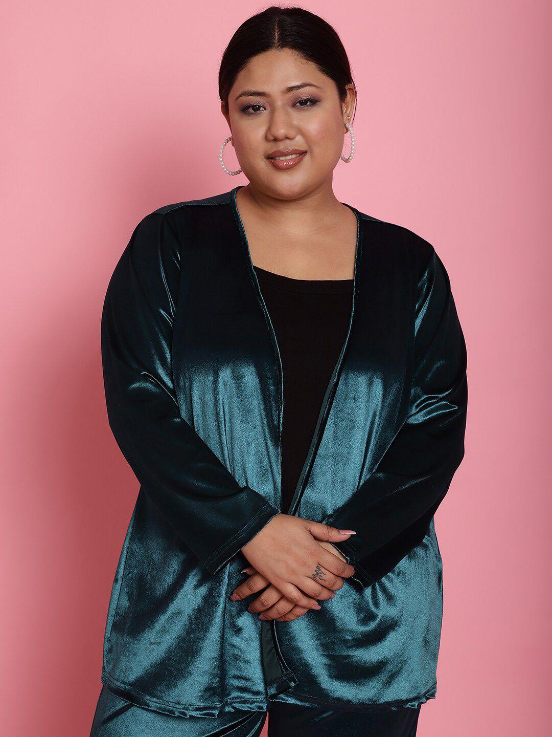 therebelinme plus size open front party shrug