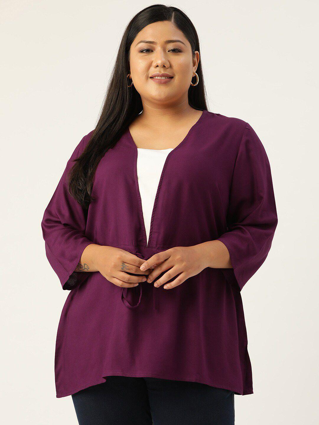 therebelinme plus size purple longline top