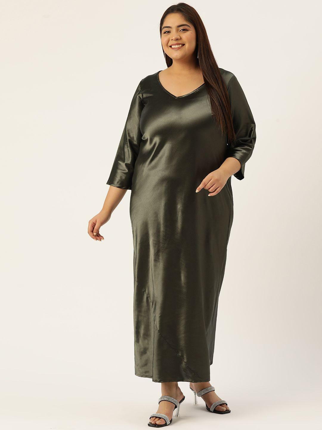 therebelinme plus size satin maxi dress