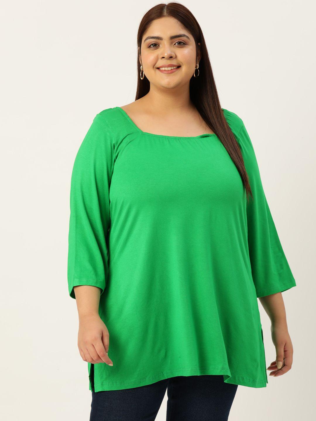 therebelinme plus size solid longline top