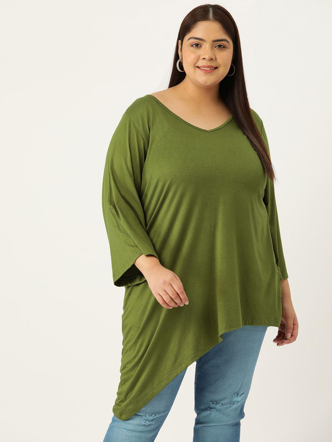 therebelinme plus size solid longline top