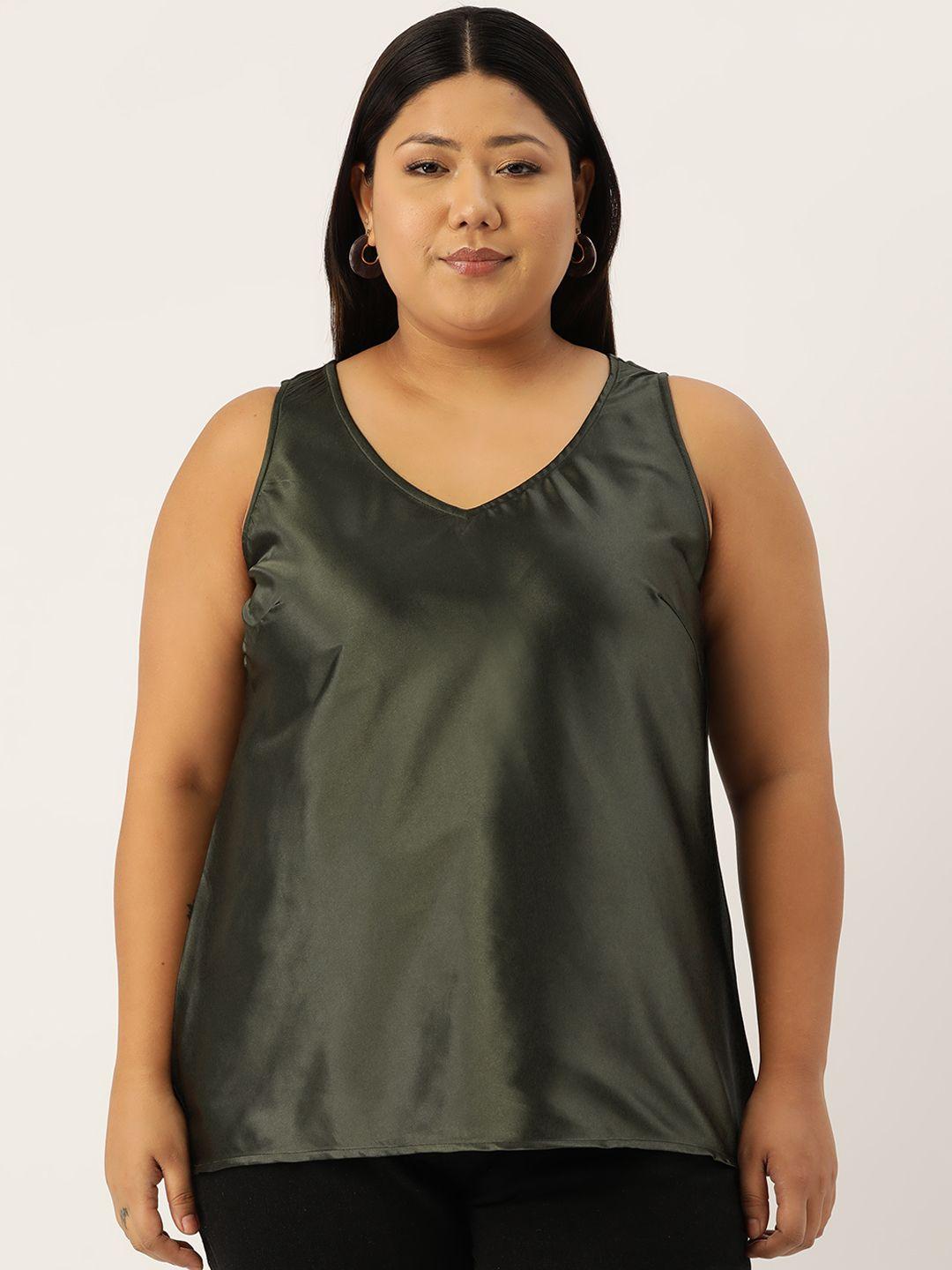 therebelinme plus size solid satin top