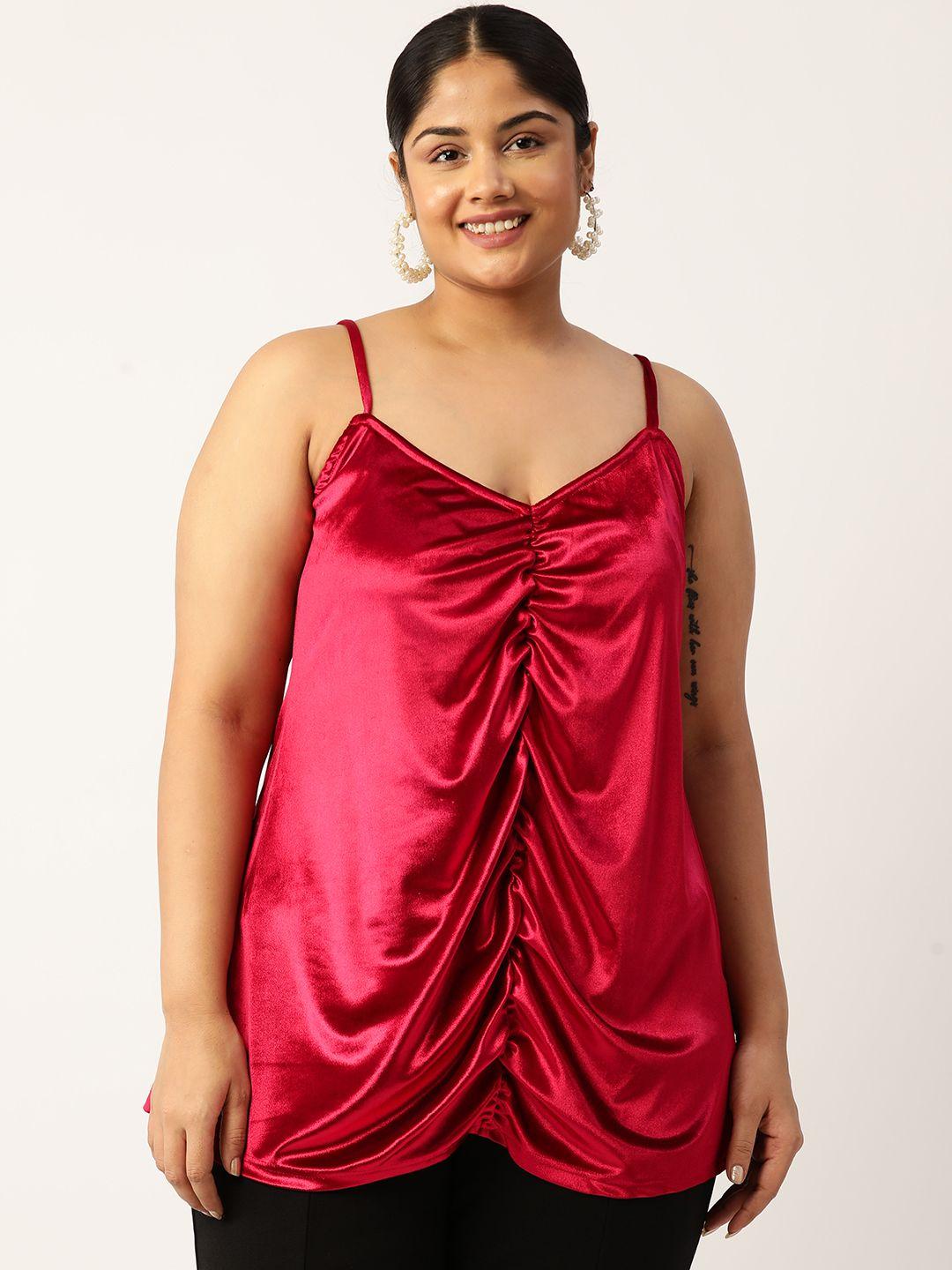 therebelinme plus size velvet longline top