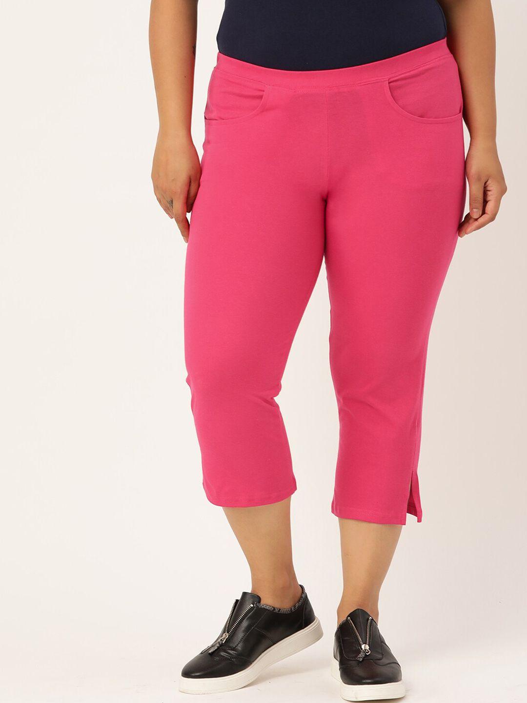 therebelinme plus size women fuchsia capris