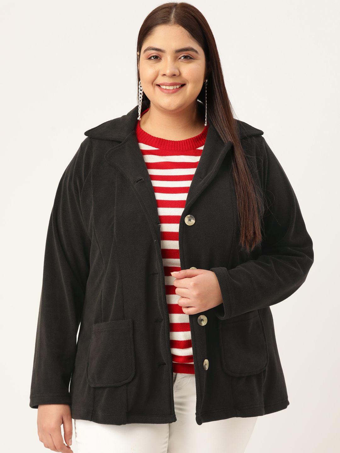 therebelinme plus size women lightweight longline tailored jacket