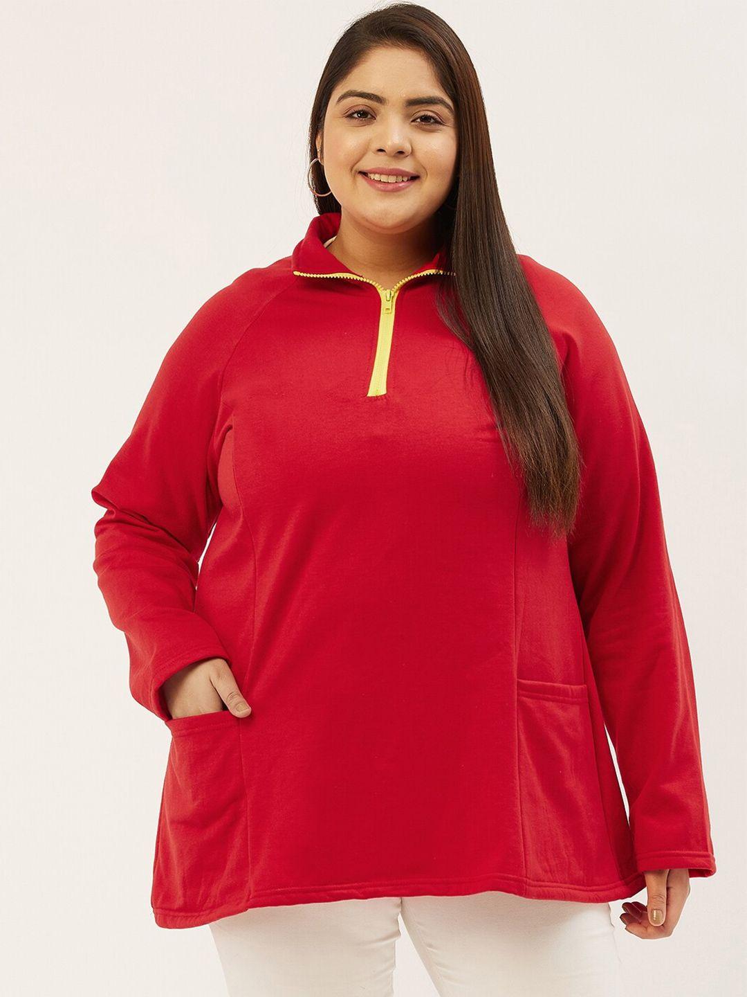 therebelinme plus size women red sweatshirt