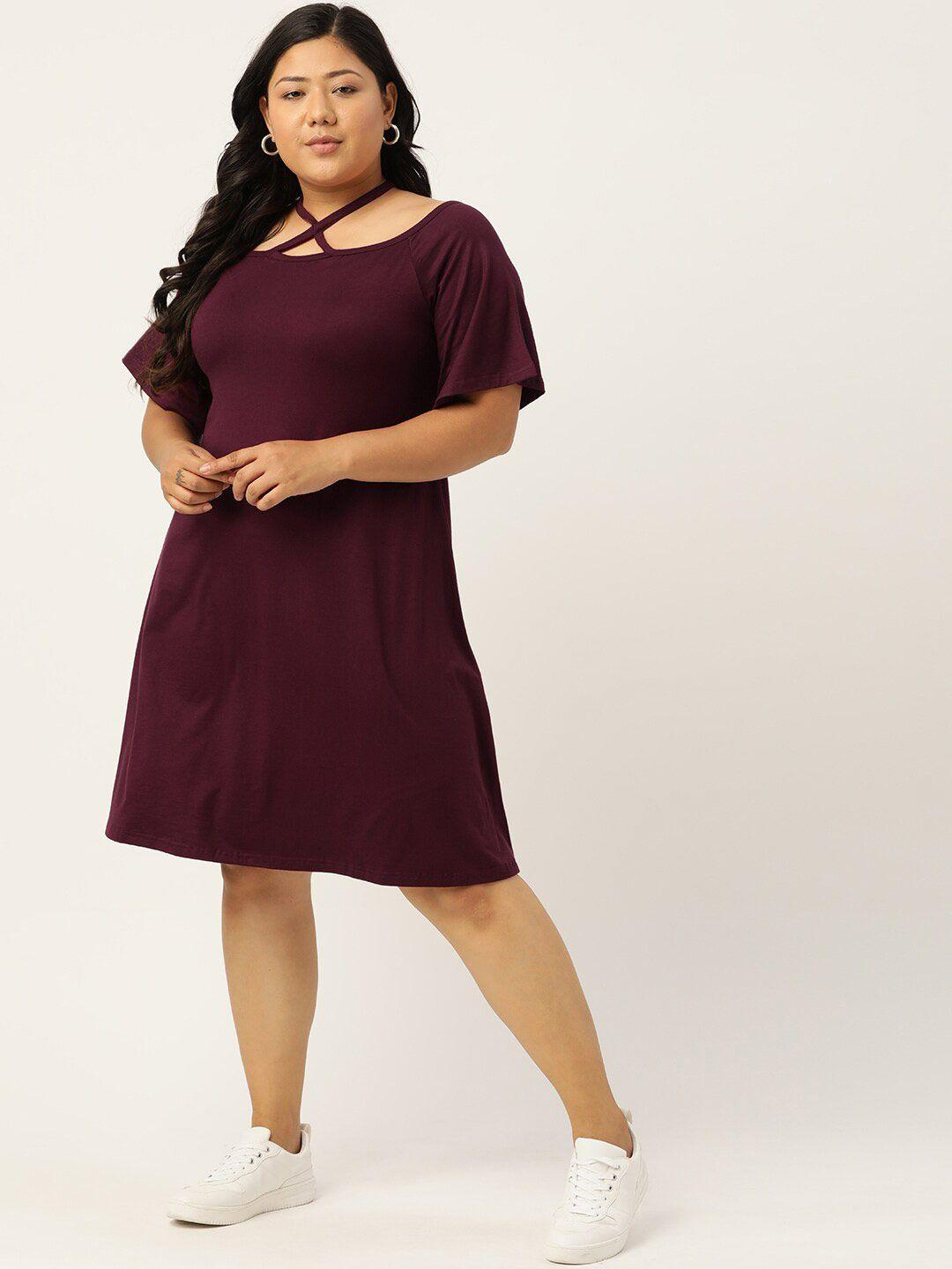 therebelinme purple a-line dress