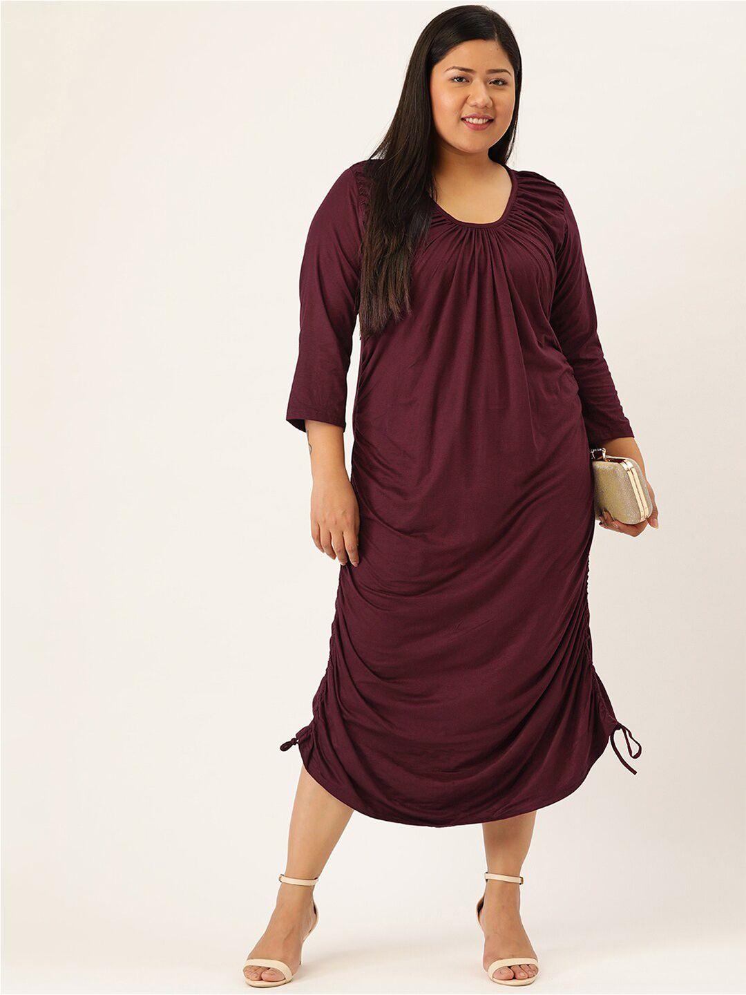therebelinme purple a-line midi dress
