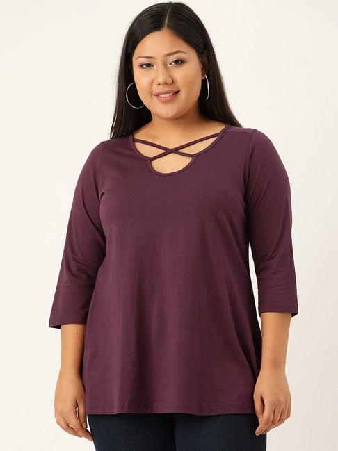 therebelinme purple a-line top