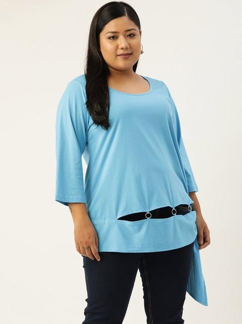therebelinme turquoise a-line top