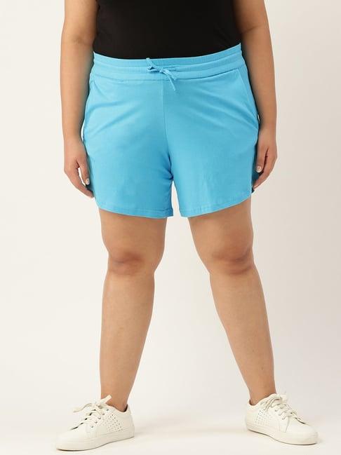 therebelinme turquoise cotton shorts