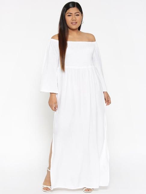 therebelinme white a-line dress