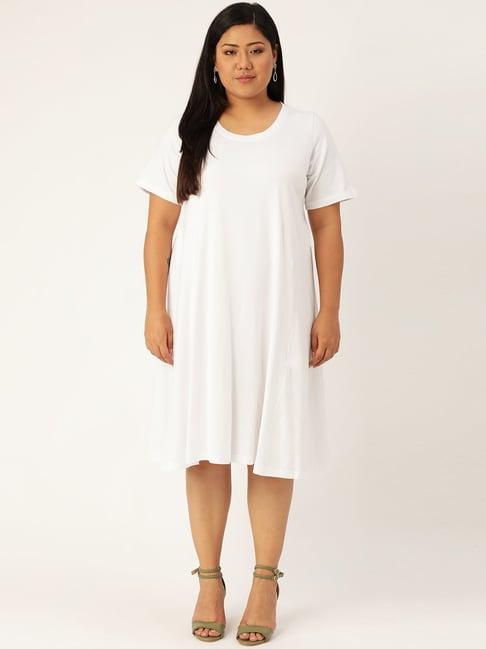 therebelinme white cotton a-line dress