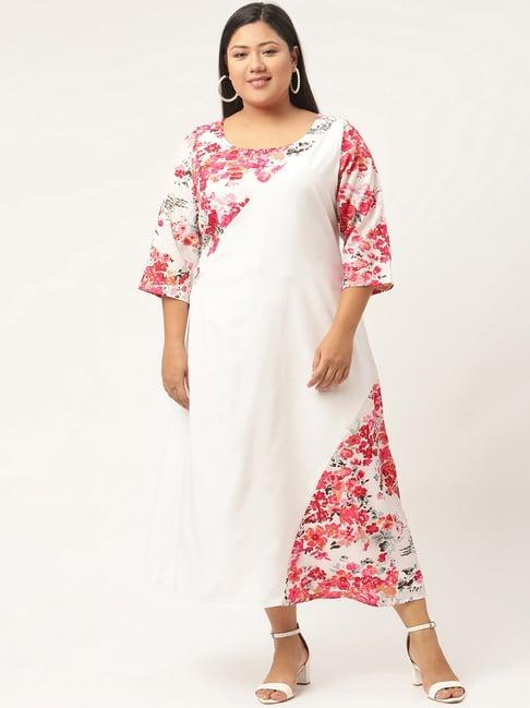 therebelinme white printed maxi dress