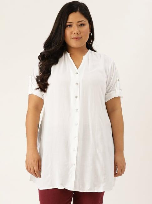 therebelinme white regular fit shirt