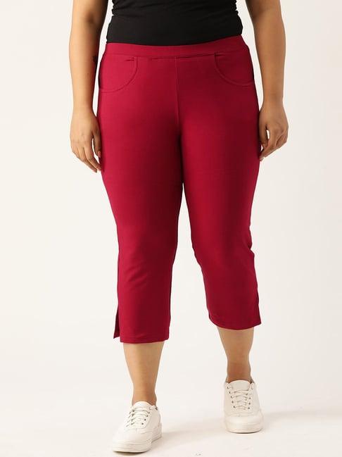 therebelinme wine high rise capris