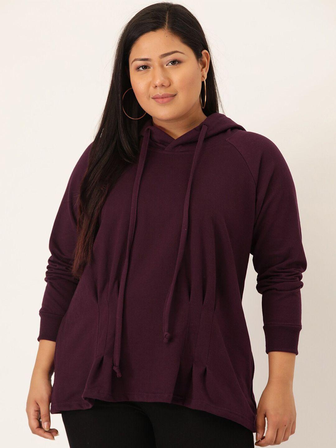 therebelinme women burgundy hooded sweatshirt