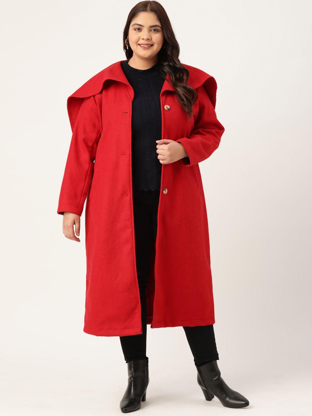 therebelinme women plus size longline overcoat