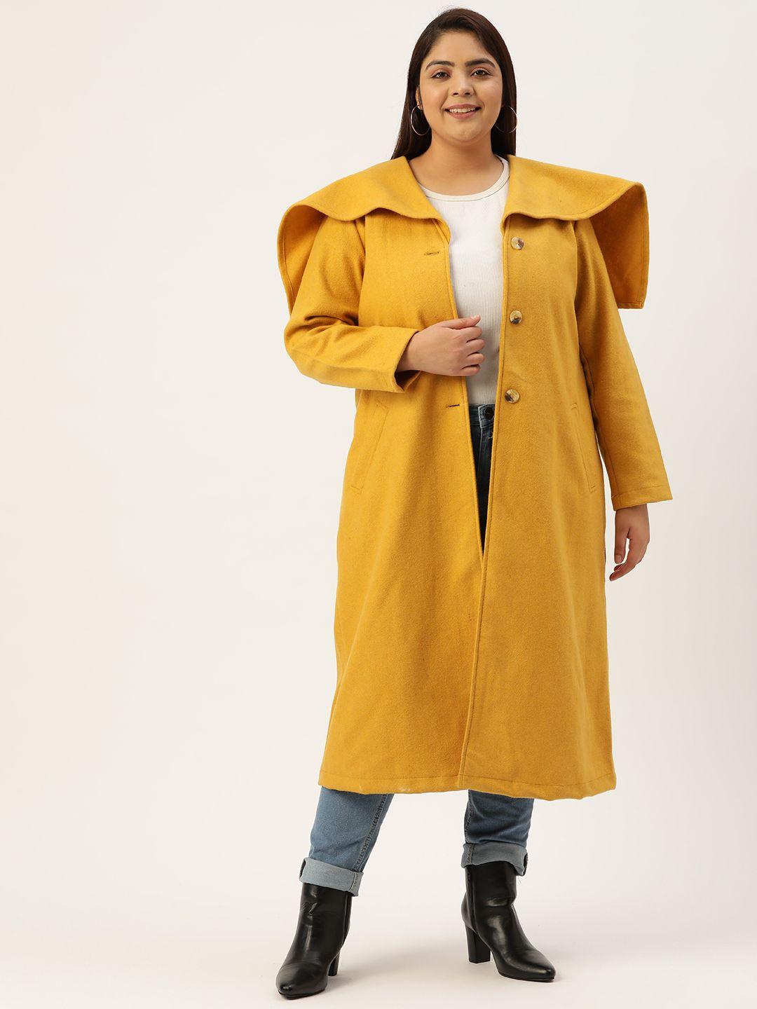therebelinme women plus size regular fit overcoat