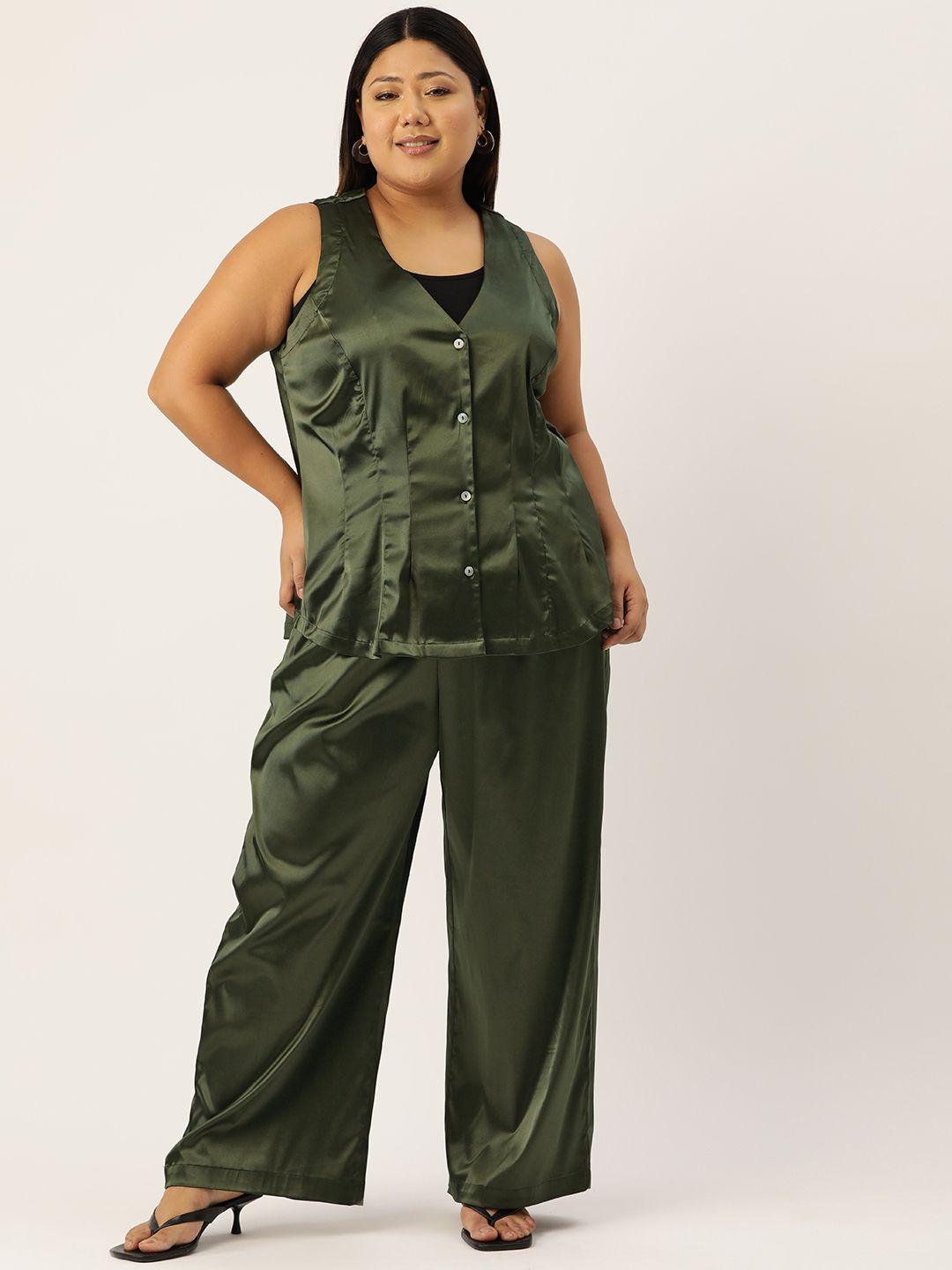 therebelinme women plus size top with trousers