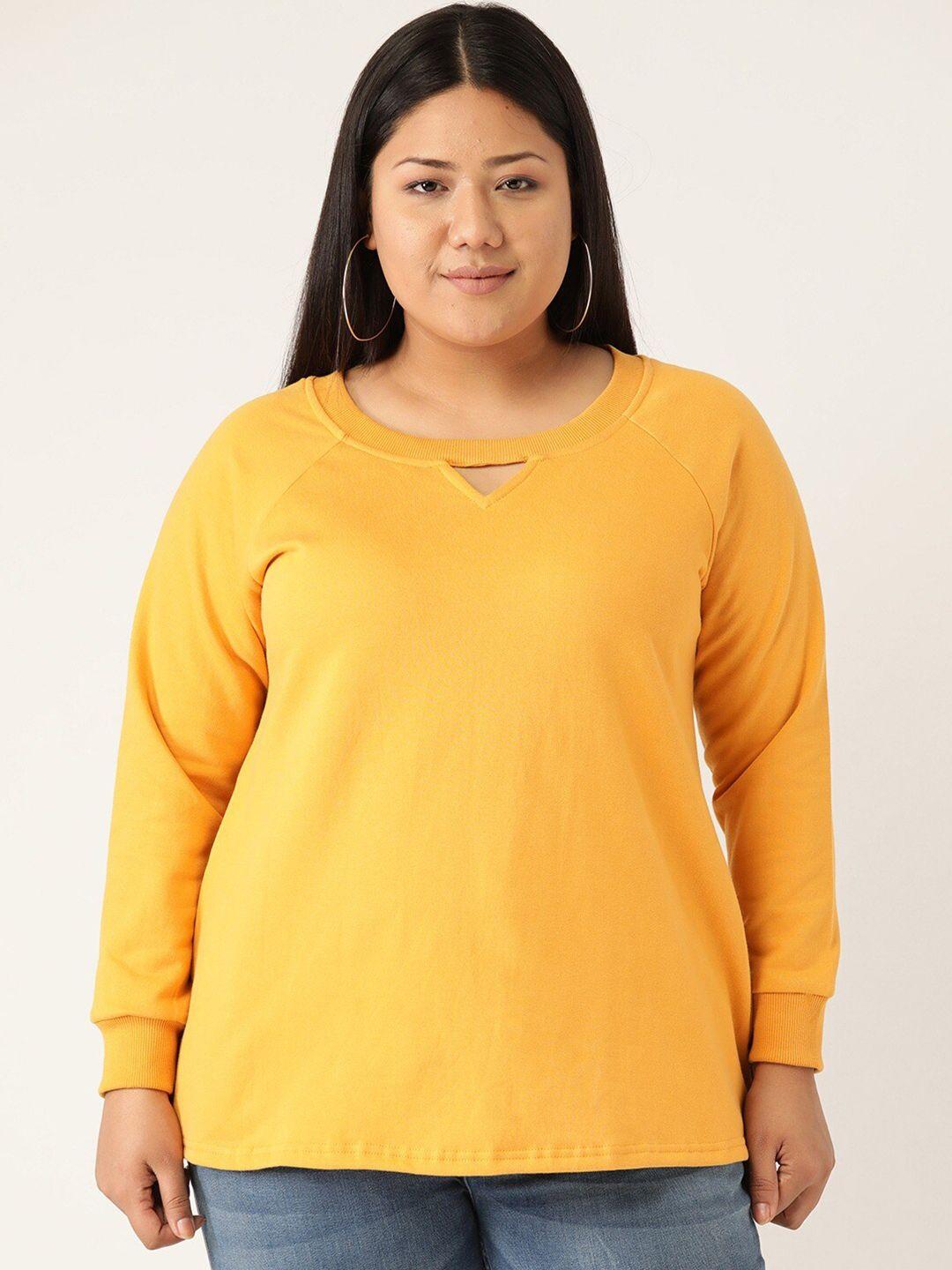 therebelinme women plus size yellow sweatshirt