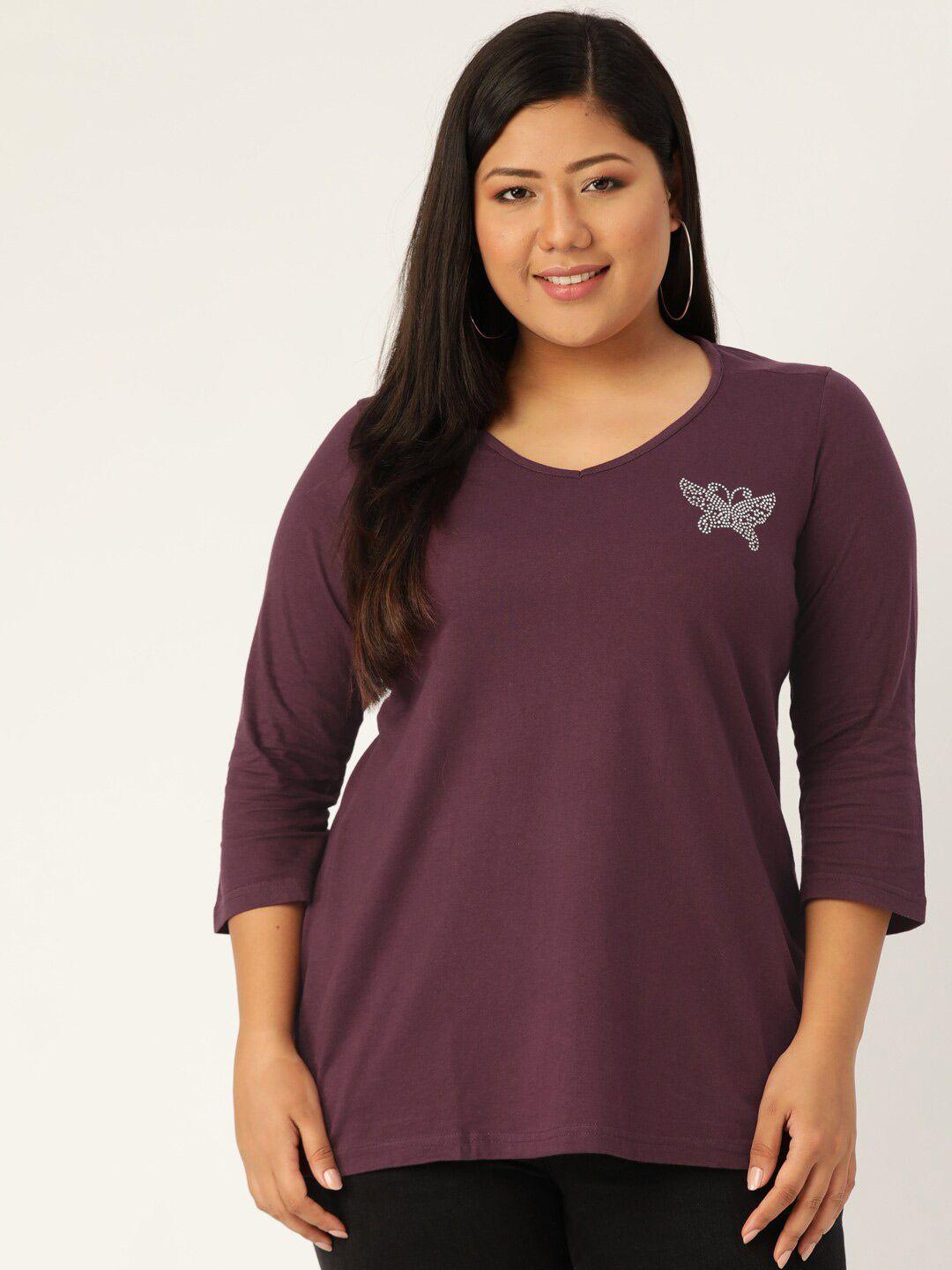 therebelinme women purple t-shirt