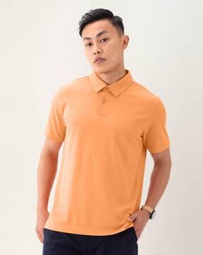 thermoregulating regular fit 2 button polo t-shirt