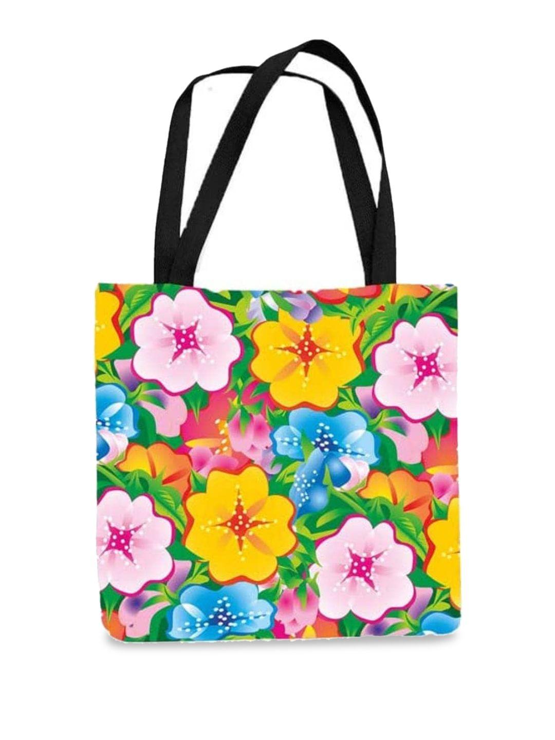 theyayacafe floral printed shopper tote bag