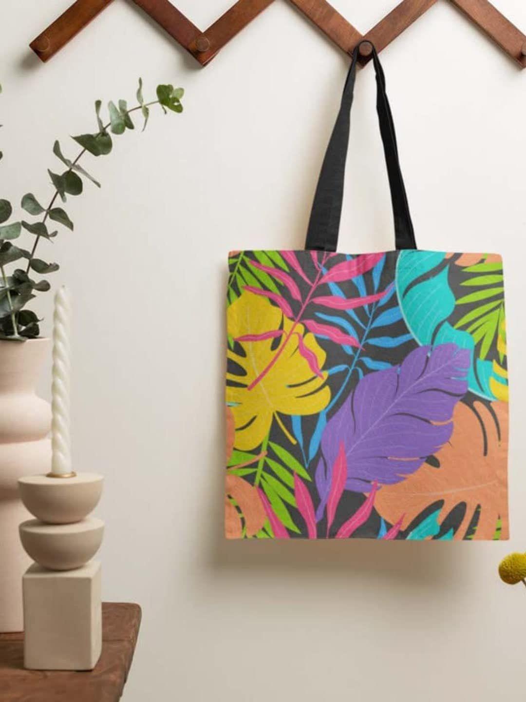 theyayacafe floral printed shopper tote bag